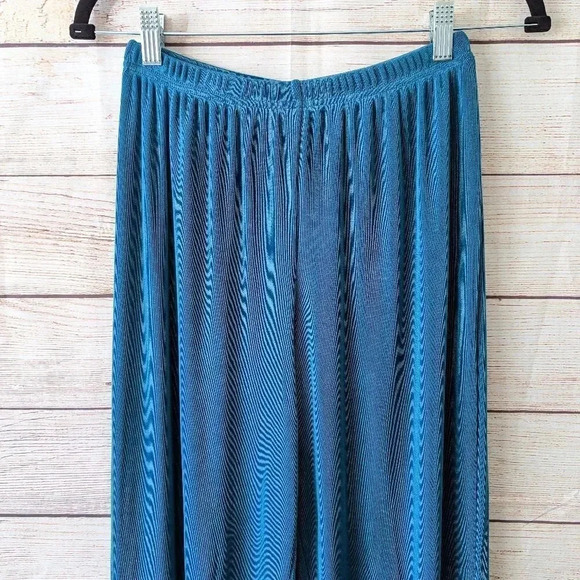 Citiknits Pull On Pants Women's Size Small Slinky Sand Mesh Stretchy Teal Green - Picture 2 of 9